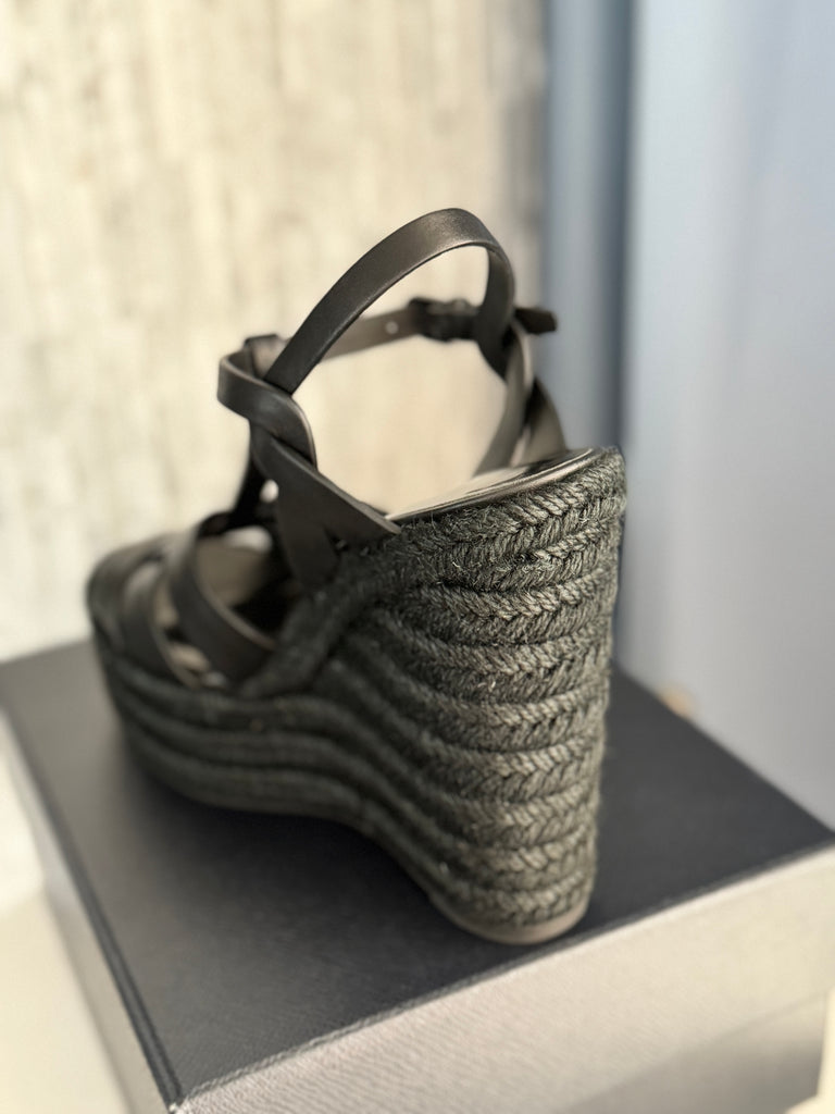 Saint Laurent Tribute Espadrilles Wedge, Sz. 38