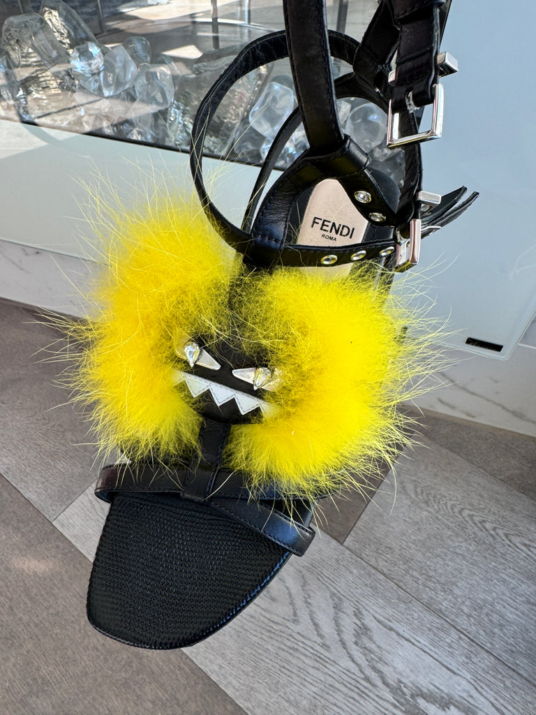 Fendi Monster Gladiator Sandals Size 37.5