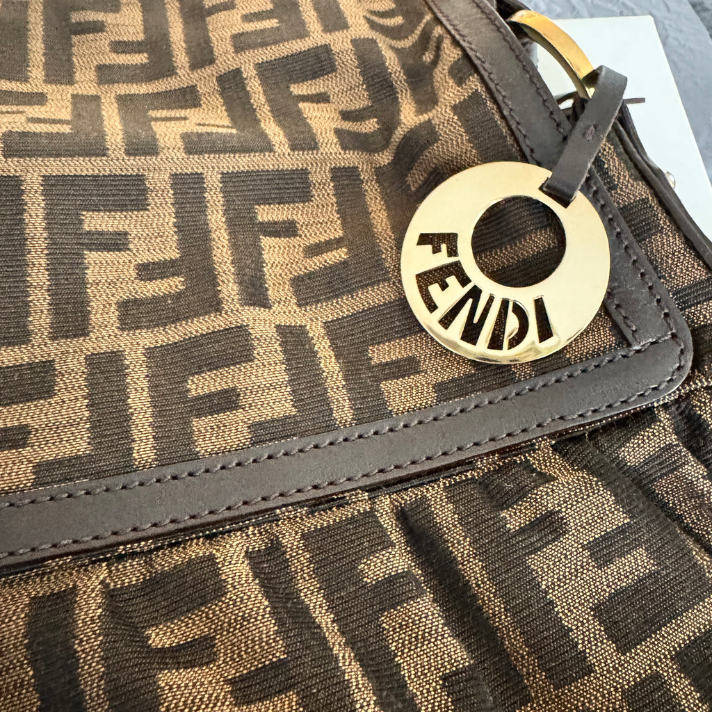 FENDI Zucca Medium Chef Flap Bag