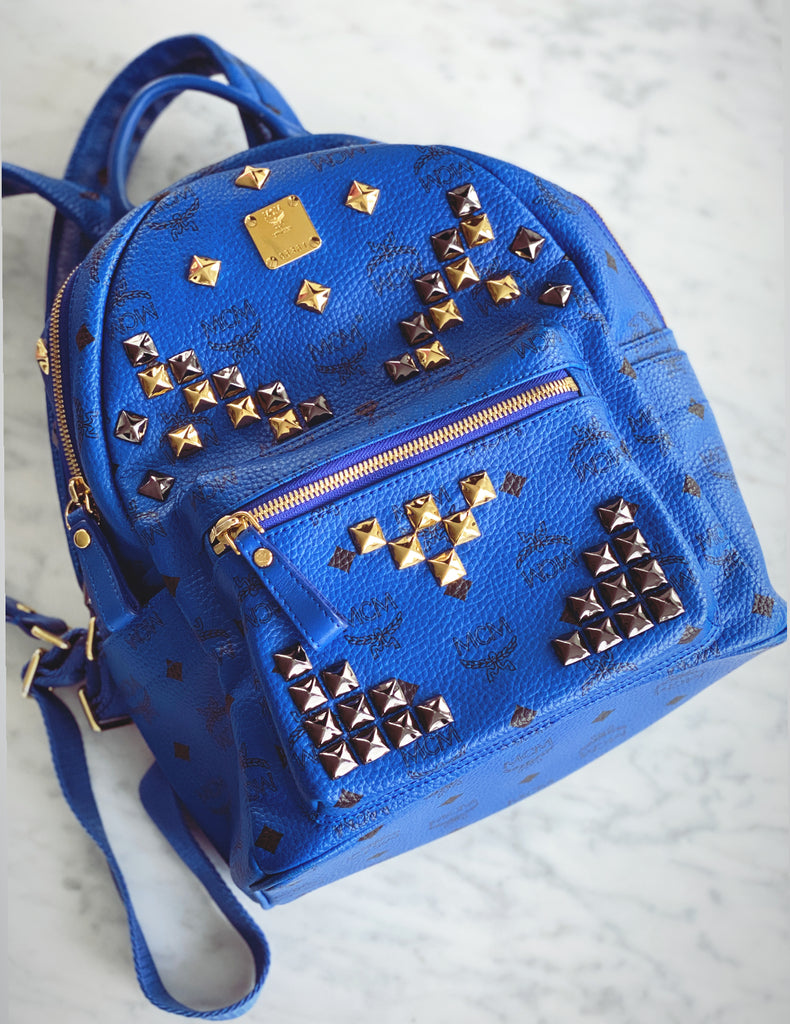MCM Leather Backpack with Studded Details