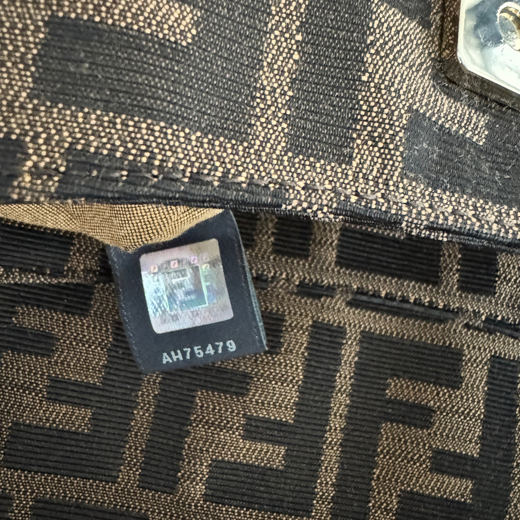 FENDI Zucca Medium Chef Flap Bag