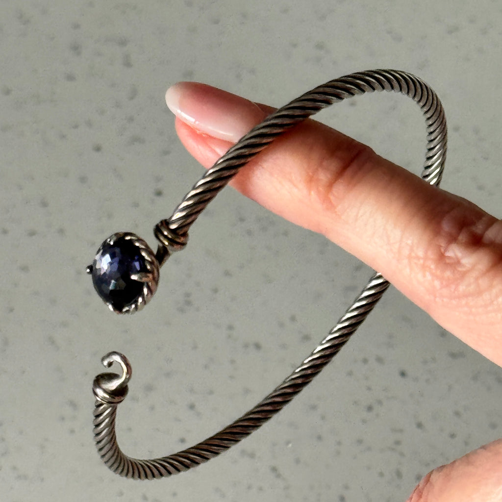 David Yurman Chatelaine Bracelet in Sterling Silver with Amethyst