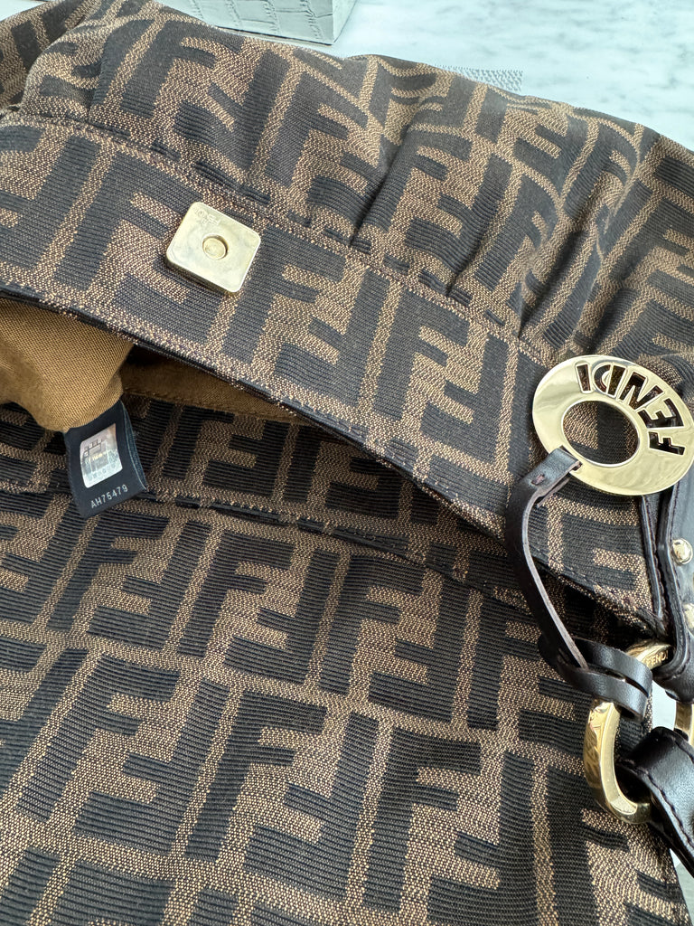 FENDI Zucca Medium Chef Flap Bag