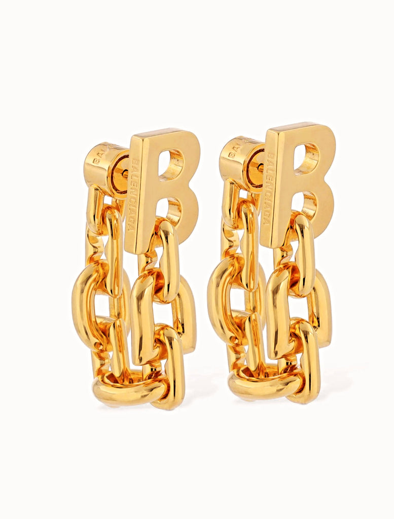 BALENCIAGA B-Link Chain Earrings