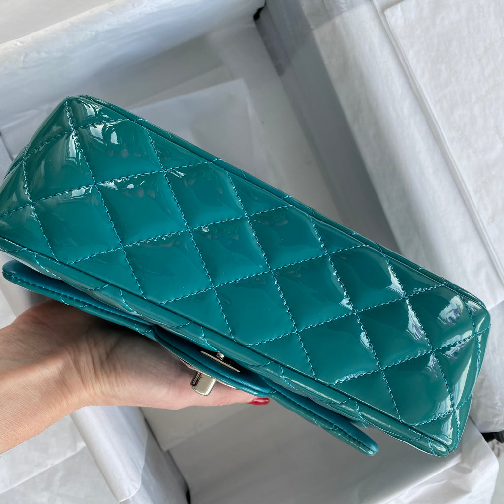 Chanel Mini Flap Bag in Turquoise Patent Leather