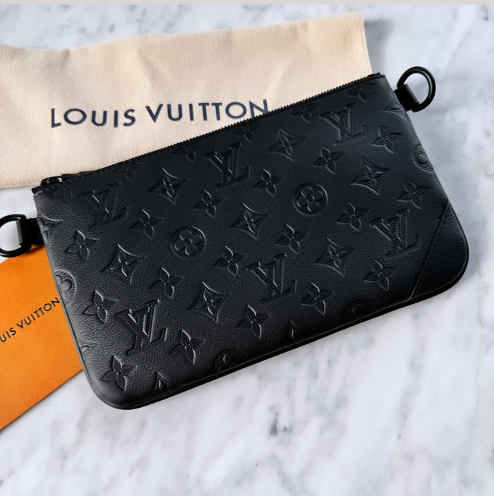 LOUIS VUITTON Monogram Empreinte leather Pouch Bag
