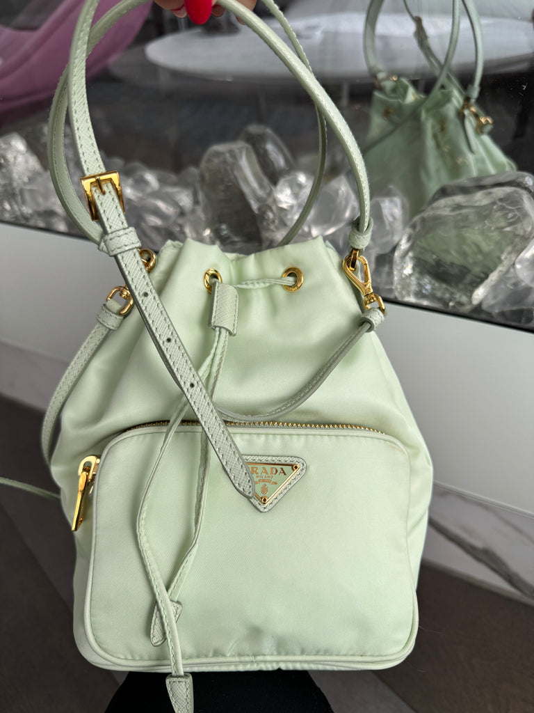 PRADA Duet Re-Nylon Bucket Shoulder Bag