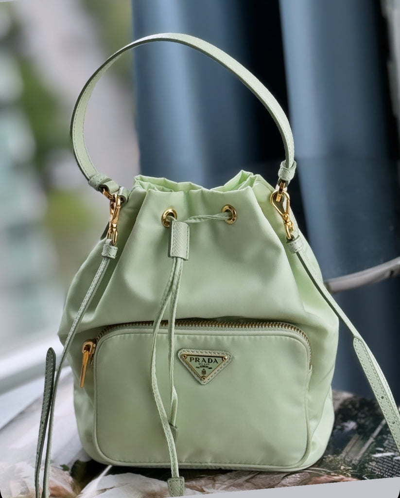 PRADA Duet Re-Nylon Bucket Shoulder Bag