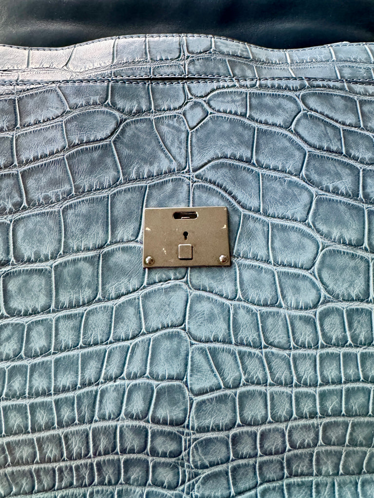 BURBERRY MADDOCK ALLIGATOR LEATHER BRIEFCASE