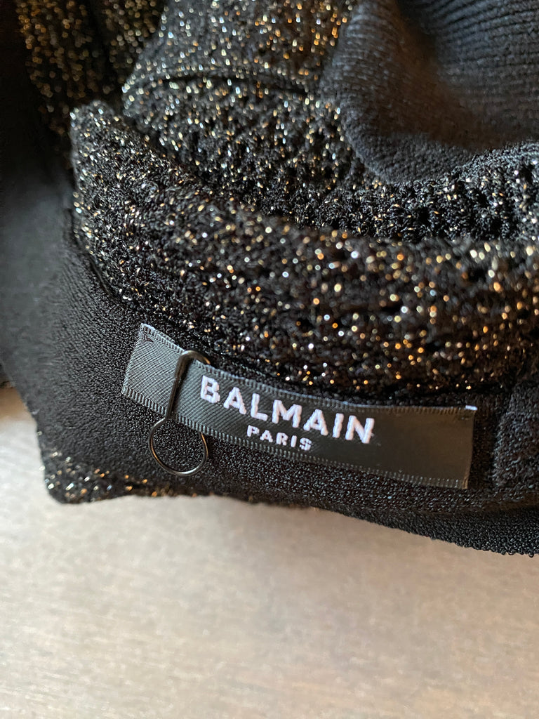 BALMAIN Knit Mini Dress, Size FR 44