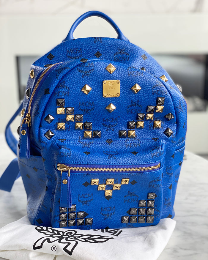 MCM Leather Backpack with Studded Details