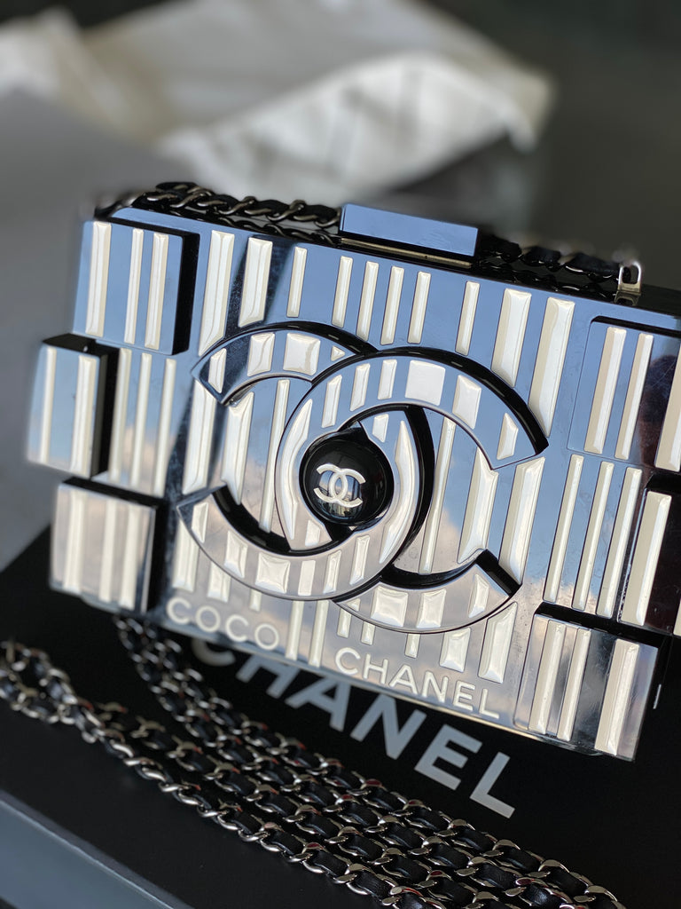 CHANEL 2014 Barcode Brick Lego Boy Shoulder Bag