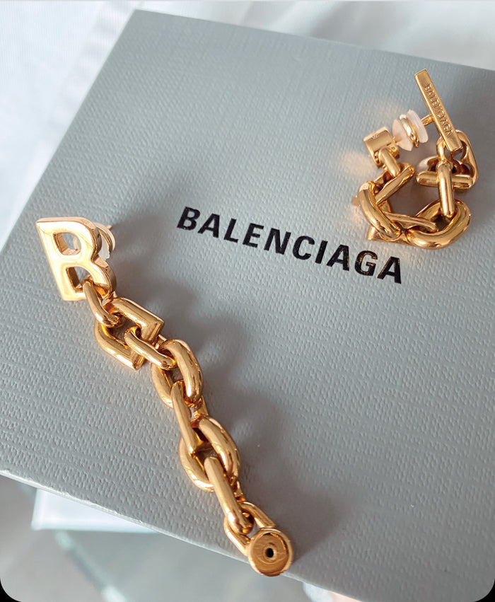 BALENCIAGA B-Link Chain Earrings