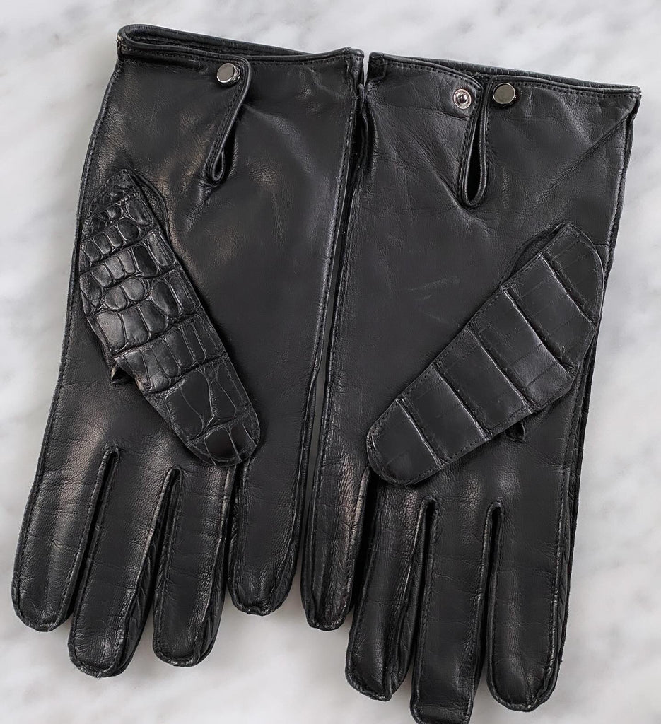 Burberry Alligator Leather Gloves