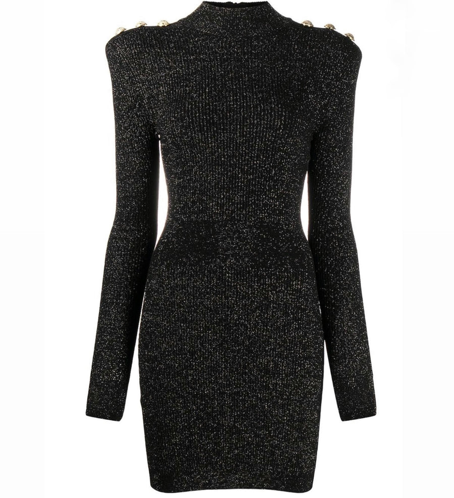 BALMAIN Knit Mini Dress, Size FR 44