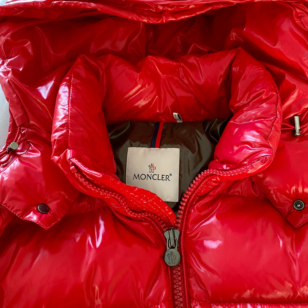 MONCLER nylon laqué down puffer jacket, size 4