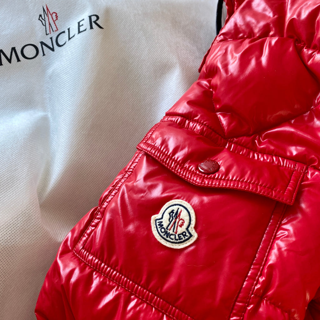 MONCLER nylon laqué down puffer jacket, size 4