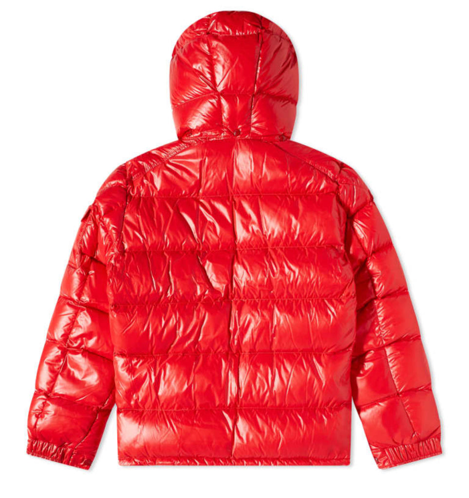MONCLER nylon laqué down puffer jacket, size 4