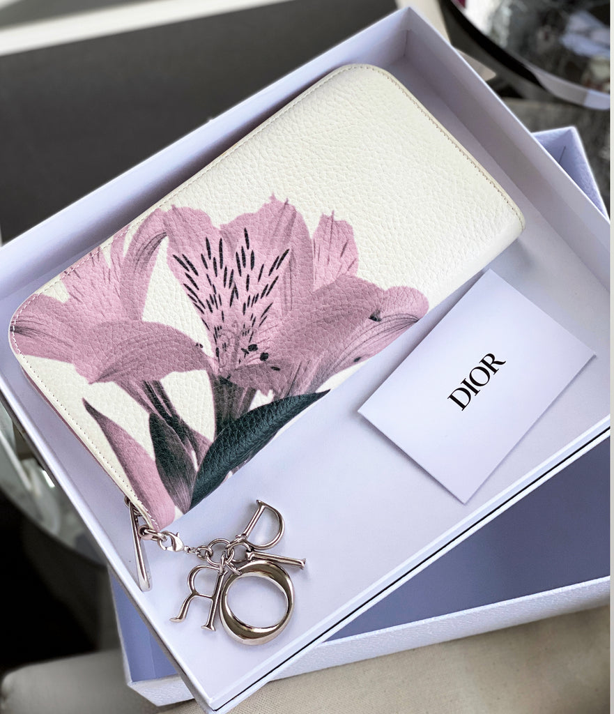 CHRISTIAN DIOR Diorissimo Alstroemeria Flower Wallet