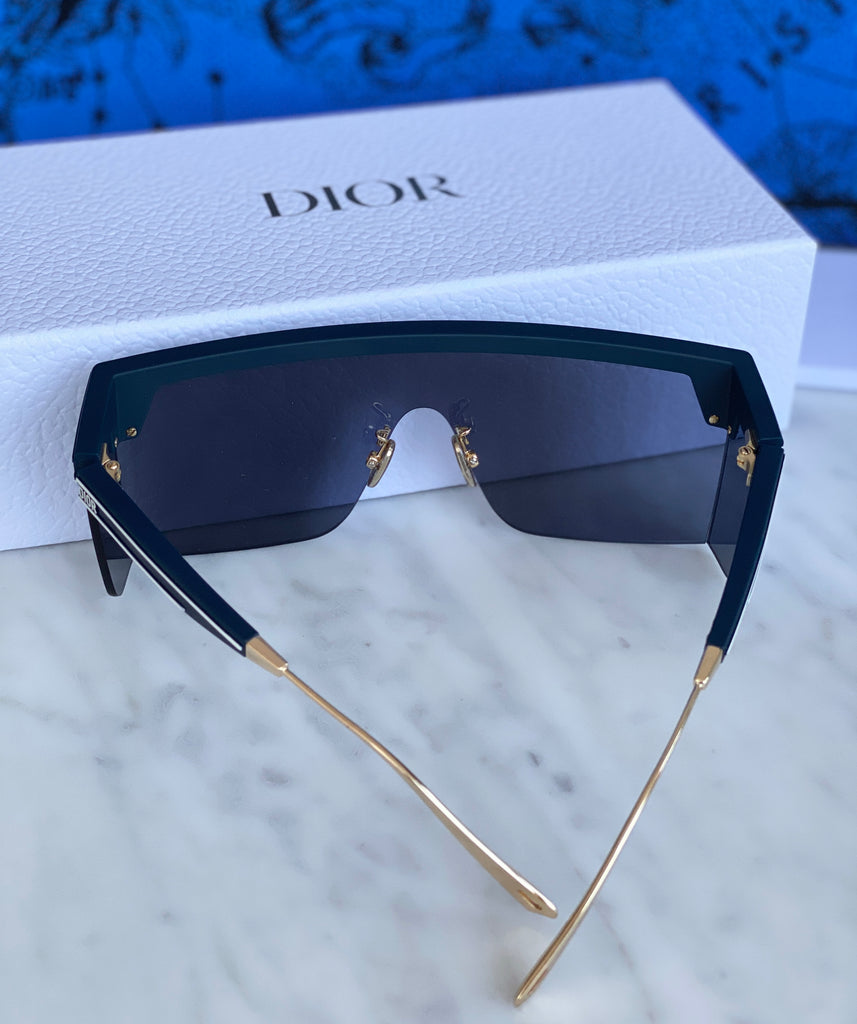 DIOR Blue Oblique Mask Sunglasses