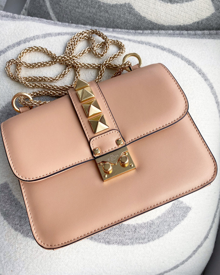 Valentino Rockstud Flap Bag In Size Small