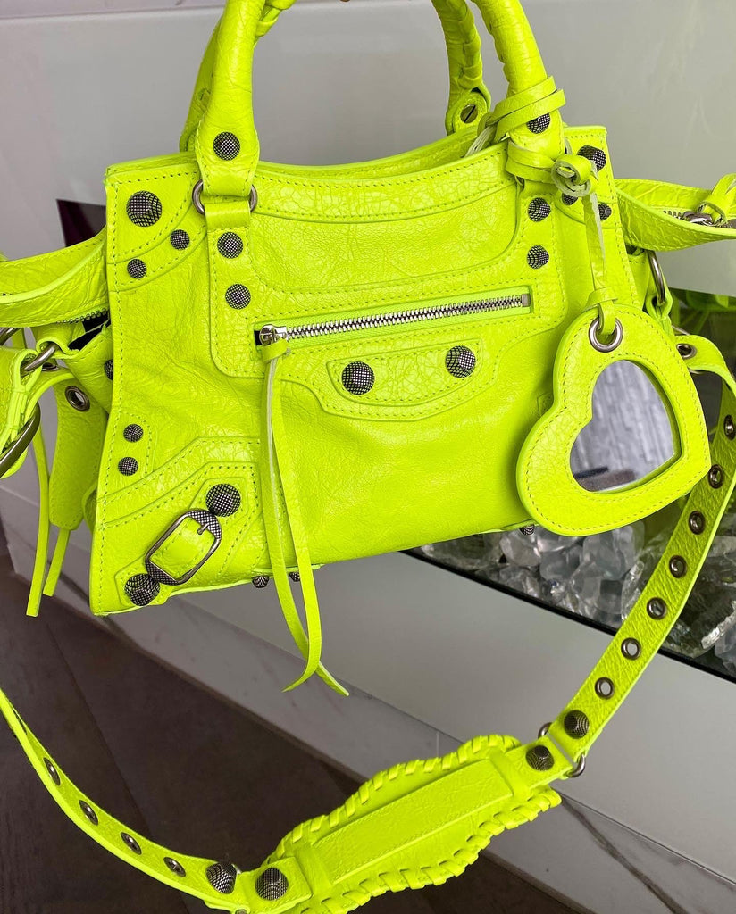 BALENCIAGA Neo Cagole XS handbag in Neon Yellow