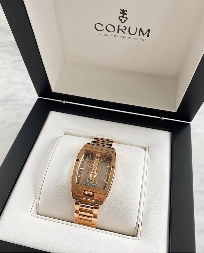 Corum Golden Bridge Watch, Rose Gold Case and Bracelet