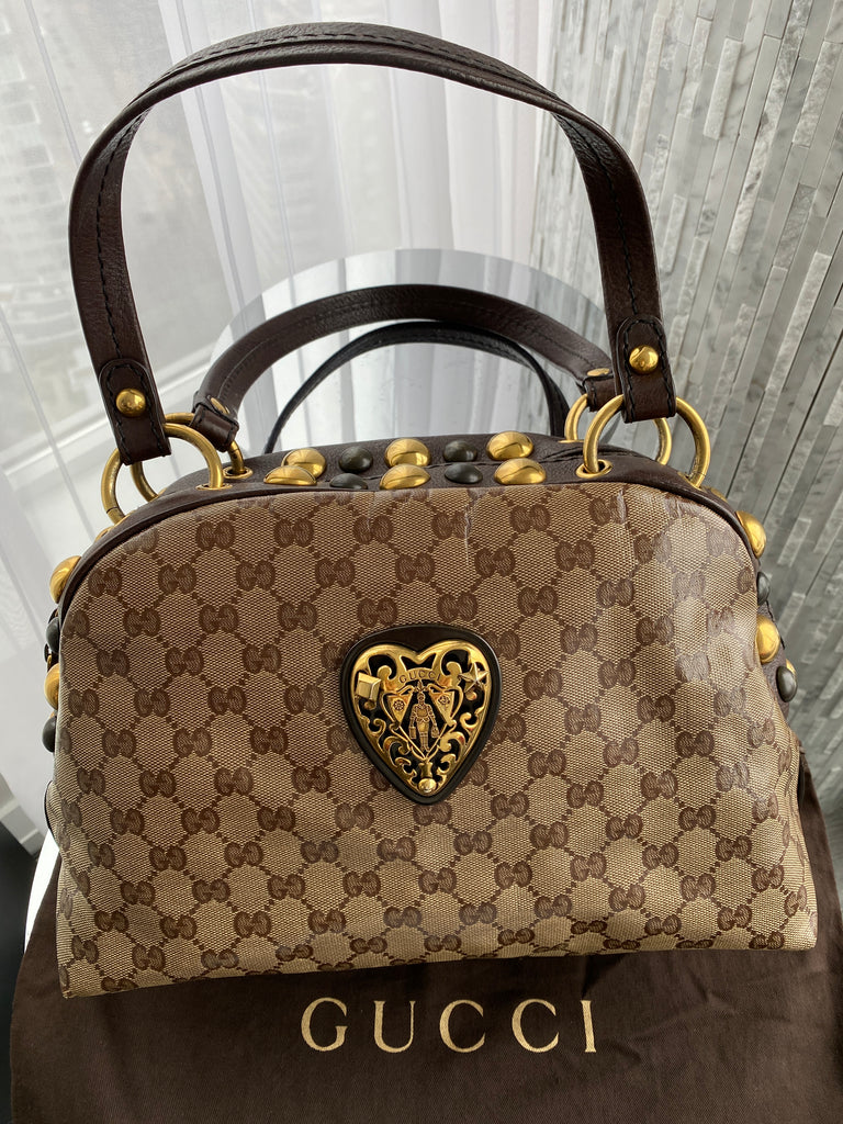 GUCCI Crystal GG  Babouska Crest Dome Bag