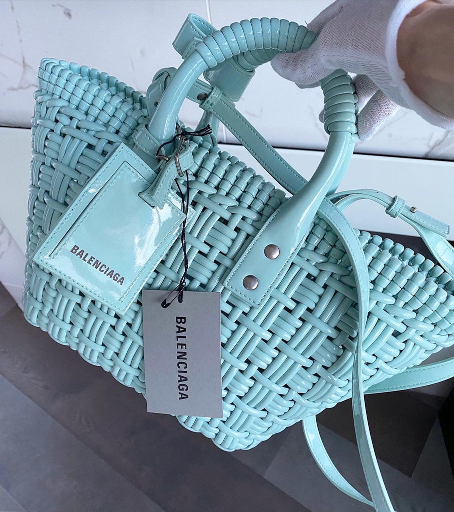 BALENCIAGA BISTRO XS BASKET IN MINT COLOUR