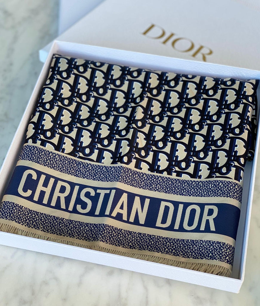 Dior Oblique Diortwin 70 Square Scarf