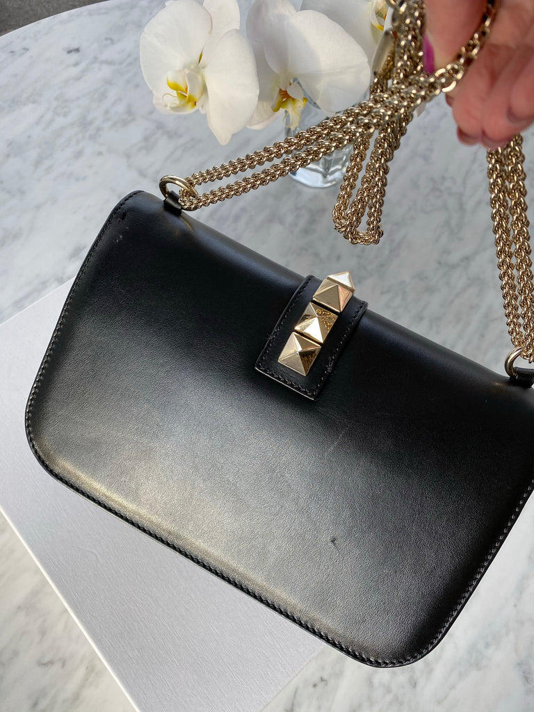 Valentino Medium Glam Lock Shoulder Bag