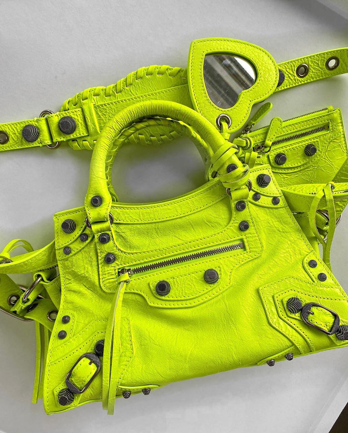 BALENCIAGA Neo Cagole XS handbag in Neon Yellow