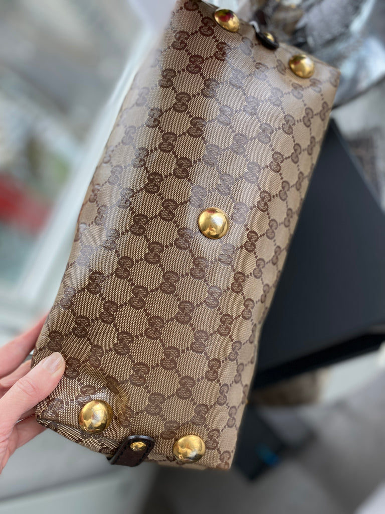 GUCCI Crystal GG  Babouska Crest Dome Bag