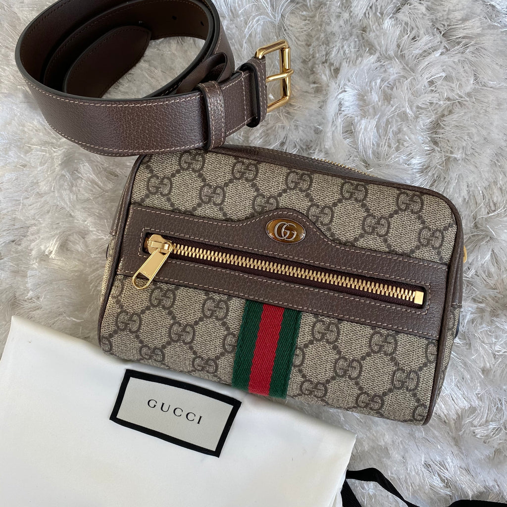 Shop GUCCI Ophidia 2023 SS GG belt bag with Interlocking G (746300