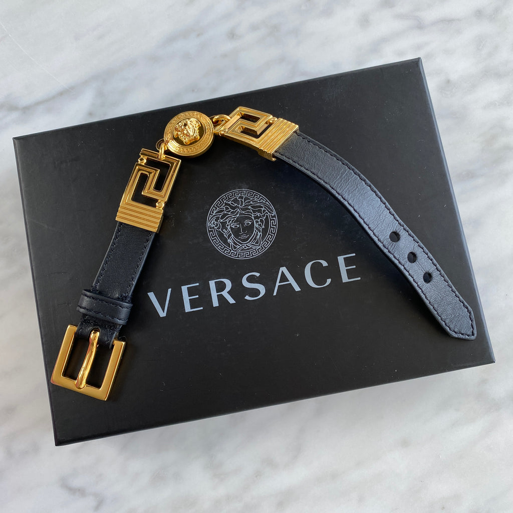 VERSACE leather bracelet