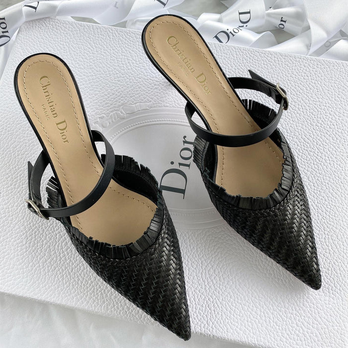 Christian Dior pointed-toe slingback pumps, Size 37.5