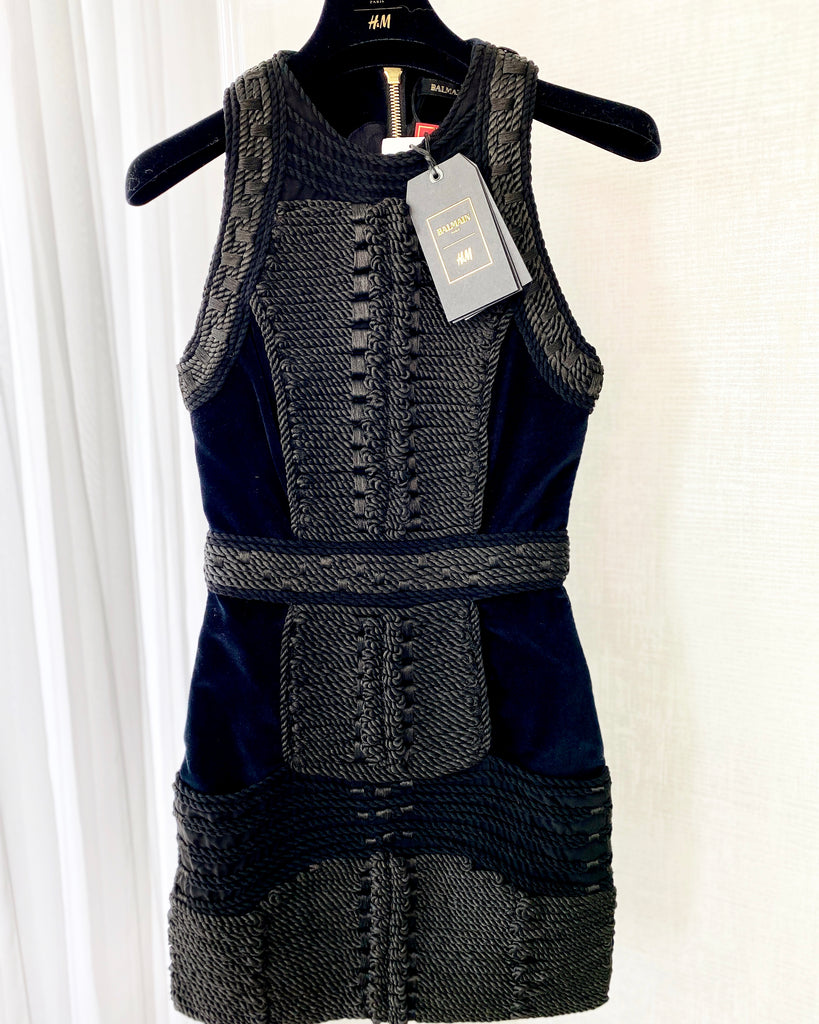 BALMAIN x H&M Mini Dress; US Size 2 (EUR 32) BALMAIN x H&M Mini Dress; US Size 2 (EUR 32)